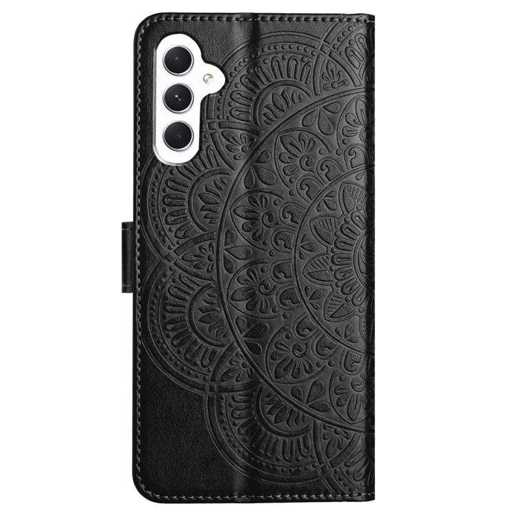 For Samsung Galaxy A15 5G Cell Phone Case Flower Imprinted Wallet Cover