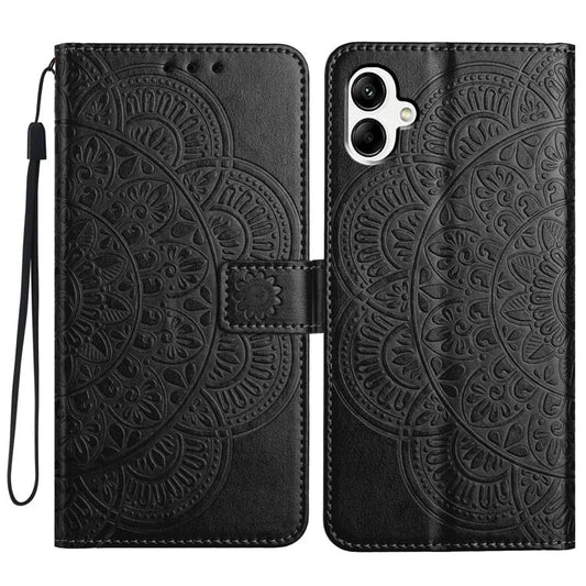 For Samsung Galaxy A05 4G Case Magnetic Foldable Stand Phone Cover with Flower Pattern