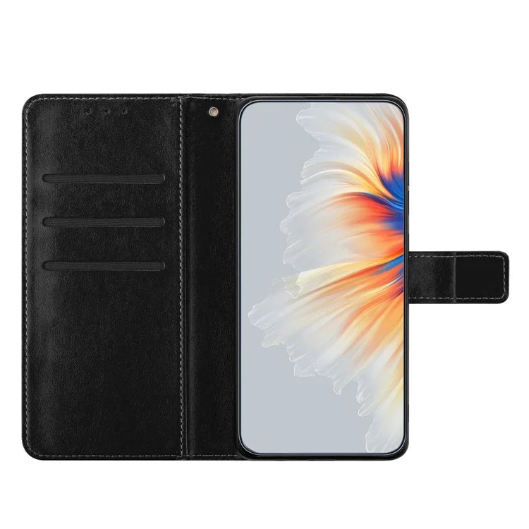 For Samsung Galaxy A05 4G Case Magnetic Foldable Stand Phone Cover with Flower Pattern