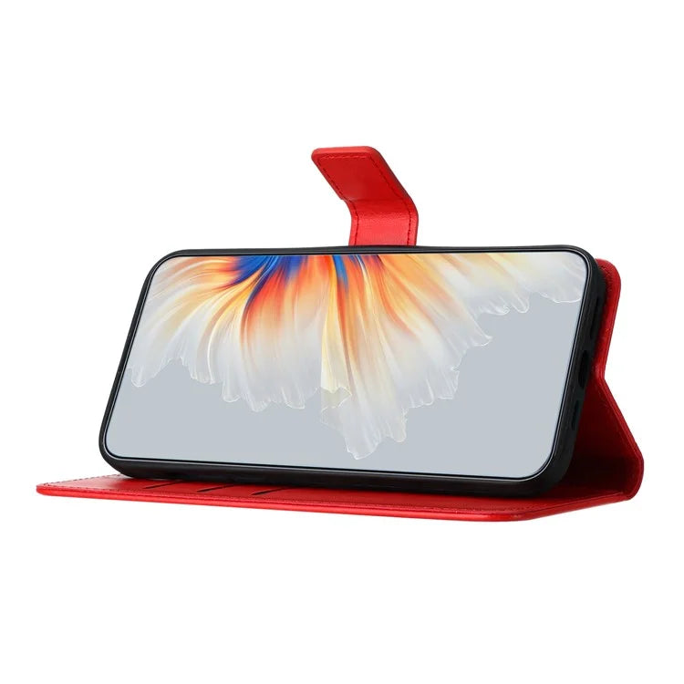 For Samsung Galaxy A05 4G Case Magnetic Foldable Stand Phone Cover with Flower Pattern