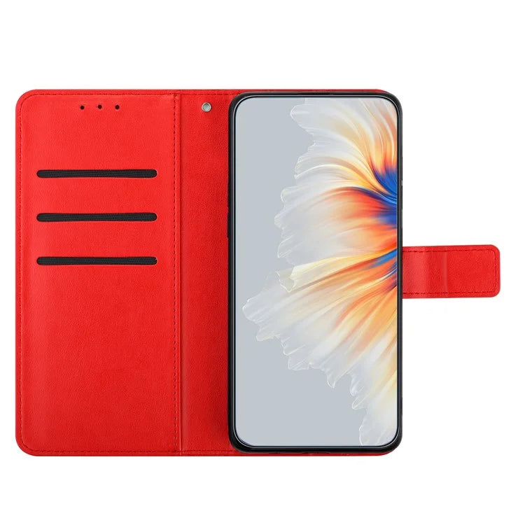 For Samsung Galaxy A05 4G Case Magnetic Foldable Stand Phone Cover with Flower Pattern