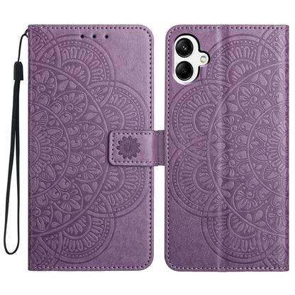 For Samsung Galaxy A05 4G Case Magnetic Foldable Stand Phone Cover with Flower Pattern