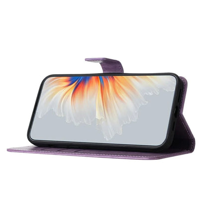 For Samsung Galaxy A05 4G Case Magnetic Foldable Stand Phone Cover with Flower Pattern