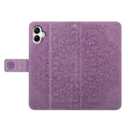 For Samsung Galaxy A05 4G Case Magnetic Foldable Stand Phone Cover with Flower Pattern