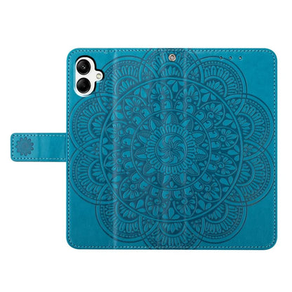 For Samsung Galaxy A05 4G Case Magnetic Foldable Stand Phone Cover with Flower Pattern