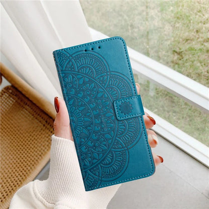 For Samsung Galaxy A05 4G Case Magnetic Foldable Stand Phone Cover with Flower Pattern