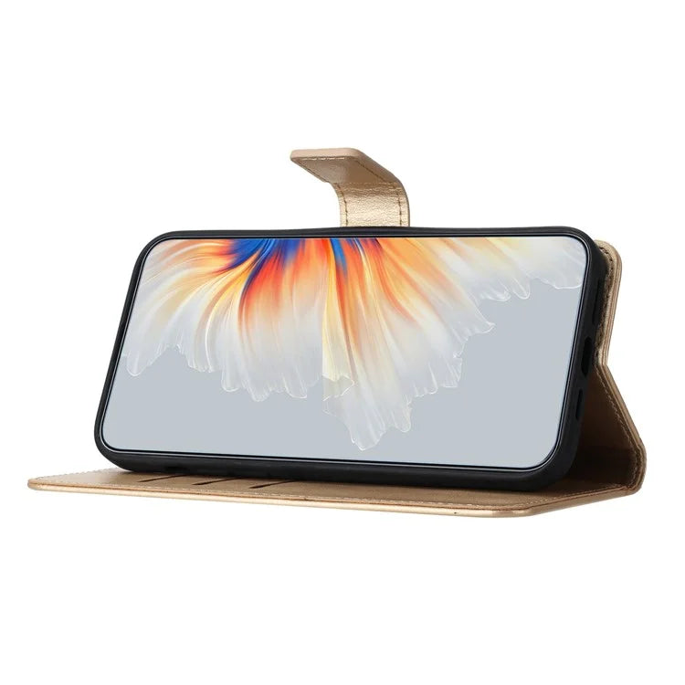 For Samsung Galaxy A05 4G Case Magnetic Foldable Stand Phone Cover with Flower Pattern