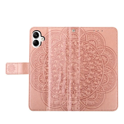 For Samsung Galaxy A05 4G Case Magnetic Foldable Stand Phone Cover with Flower Pattern
