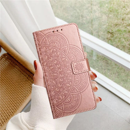 For Samsung Galaxy A05 4G Case Magnetic Foldable Stand Phone Cover with Flower Pattern