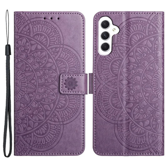 For Samsung Galaxy A24 4G (162.1 x 77.6 x 8.3mm) Case Mandala Flower Anti-dust Smart Phone Cover