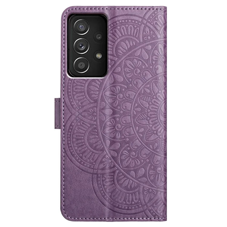 For Samsung Galaxy A23 4G / 5G (Global Version) Wallet Case Mandala Flower Folio Design Phone Cover