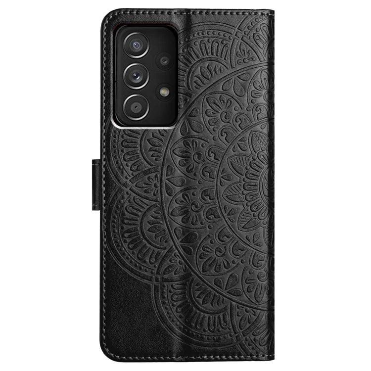 For Samsung Galaxy A23 4G / 5G (Global Version) Wallet Case Mandala Flower Folio Design Phone Cover