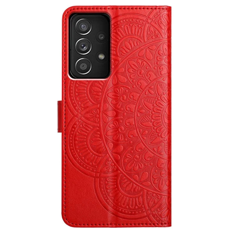 For Samsung Galaxy A23 4G / 5G (Global Version) Wallet Case Mandala Flower Folio Design Phone Cover