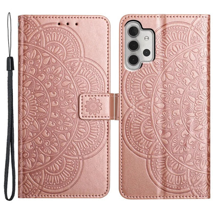 For Samsung Galaxy A32 5G / M32 5G Case Flower Pattern Leather Flip Phone Cover