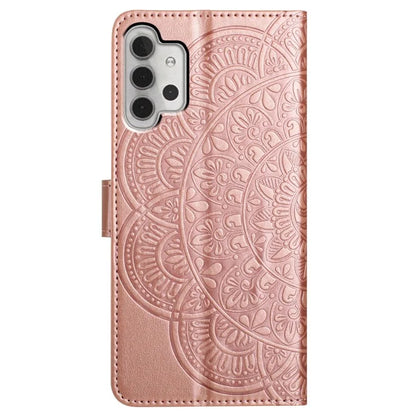 For Samsung Galaxy A32 4G (EU Version) Case Mandala Flowers Leather Flip Phone Cover with Strap