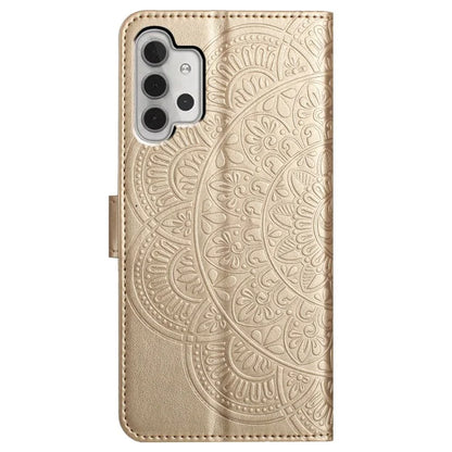 For Samsung Galaxy A32 4G (EU Version) Case Mandala Flowers Leather Flip Phone Cover with Strap