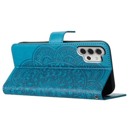 For Samsung Galaxy A32 4G (EU Version) Case Mandala Flowers Leather Flip Phone Cover with Strap