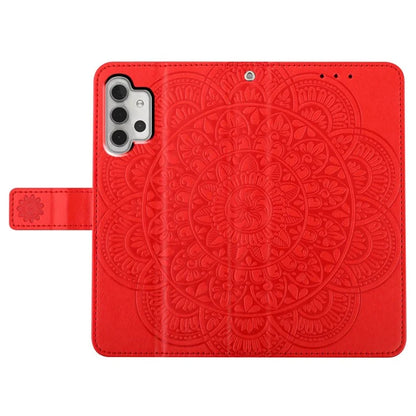 For Samsung Galaxy A32 4G (EU Version) Case Mandala Flowers Leather Flip Phone Cover with Strap