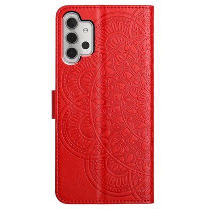 For Samsung Galaxy A32 4G (EU Version) Case Mandala Flowers Leather Flip Phone Cover with Strap