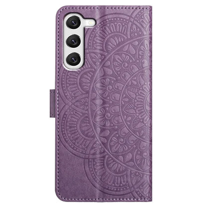 For Samsung Galaxy S23 Cell Phone Cases Flower Pattern Anti-fall Leather Cover
