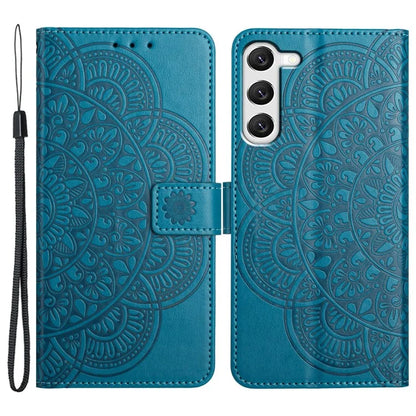 For Samsung Galaxy S23 Cell Phone Cases Flower Pattern Anti-fall Leather Cover