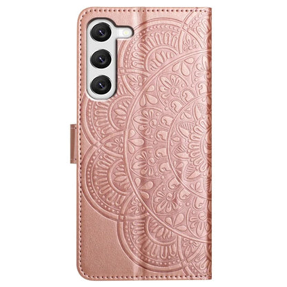 For Samsung Galaxy S23 Cell Phone Cases Flower Pattern Anti-fall Leather Cover