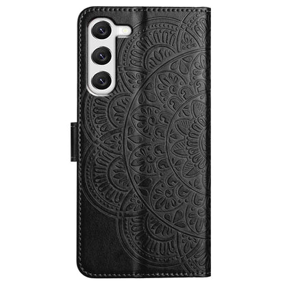 For Samsung Galaxy S23 Cell Phone Cases Flower Pattern Anti-fall Leather Cover
