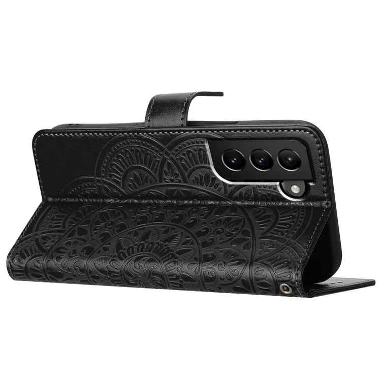 For Samsung Galaxy S22 5G Case PU Leather Wallet Card Slots Stand Phone Cover
