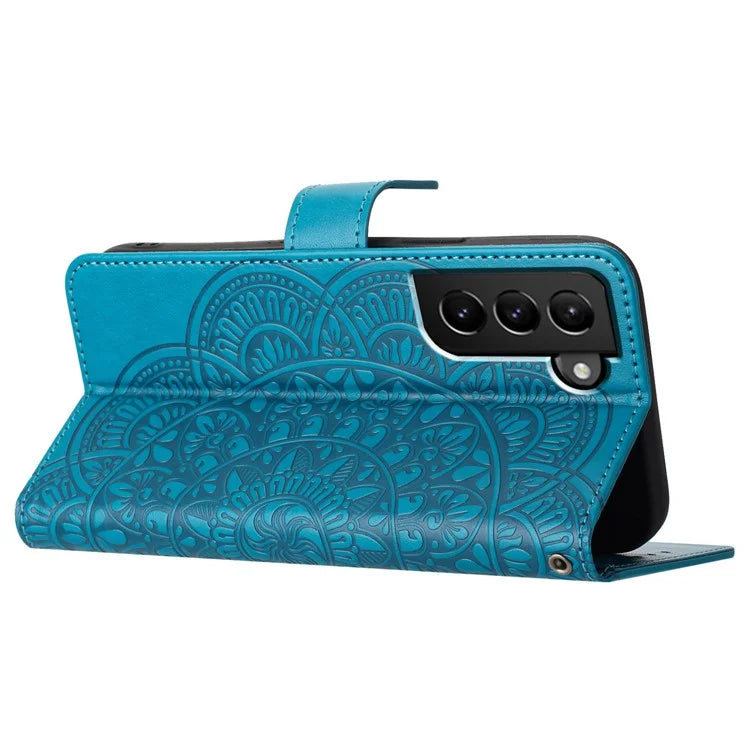 For Samsung Galaxy S22 5G Case PU Leather Wallet Card Slots Stand Phone Cover