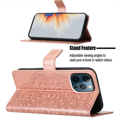 For iPhone 15 Pro Max Case Flower Pattern Flip Stand Phone Protector