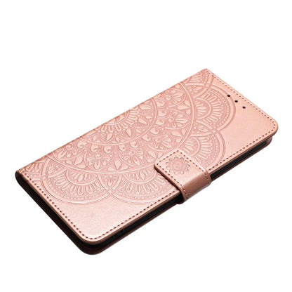 For iPhone 15 Pro Max Case Flower Pattern Flip Stand Phone Protector