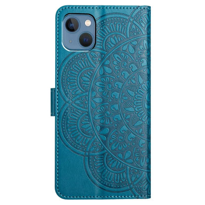 For iPhone 14 Plus Wallet Case Flower Pattern Flip Design Phone Protector