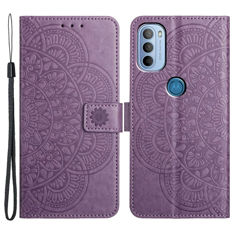 For Motorola Moto G31 4G / Moto G41 4G Case Flower Pattern Wallet Style Phone Cover