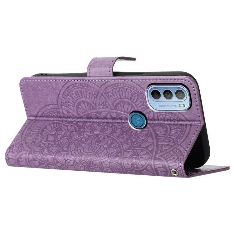 For Motorola Moto G31 4G / Moto G41 4G Case Flower Pattern Wallet Style Phone Cover