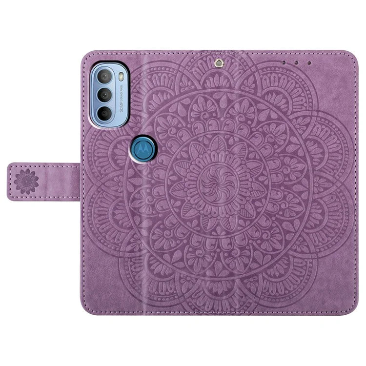 For Motorola Moto G31 4G / Moto G41 4G Case Flower Pattern Wallet Style Phone Cover