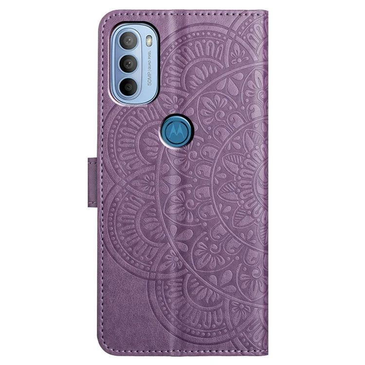 For Motorola Moto G31 4G / Moto G41 4G Case Flower Pattern Wallet Style Phone Cover