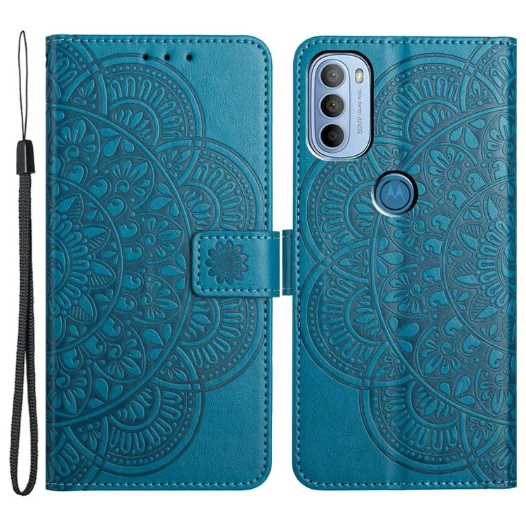 For Motorola Moto G31 4G / Moto G41 4G Case Flower Pattern Wallet Style Phone Cover