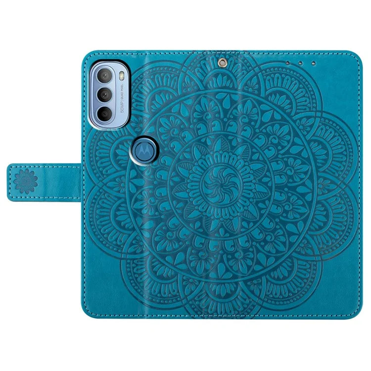 For Motorola Moto G31 4G / Moto G41 4G Case Flower Pattern Wallet Style Phone Cover