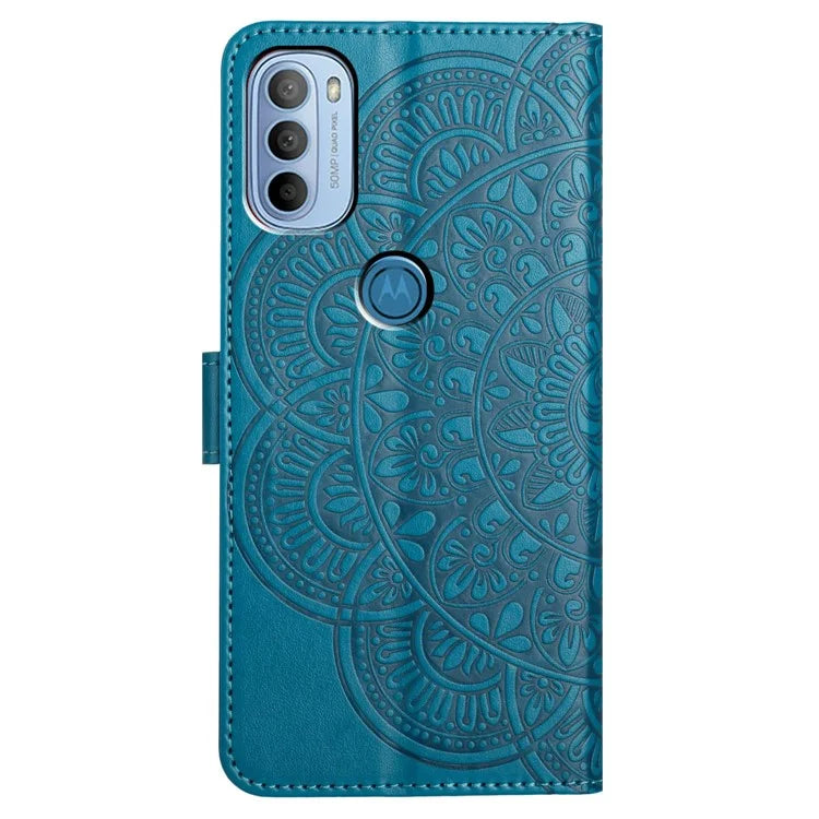 For Motorola Moto G31 4G / Moto G41 4G Case Flower Pattern Wallet Style Phone Cover