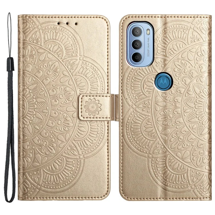 For Motorola Moto G31 4G / Moto G41 4G Case Flower Pattern Wallet Style Phone Cover