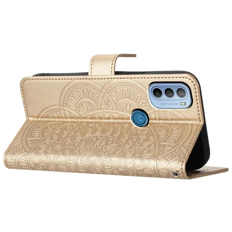 For Motorola Moto G31 4G / Moto G41 4G Case Flower Pattern Wallet Style Phone Cover