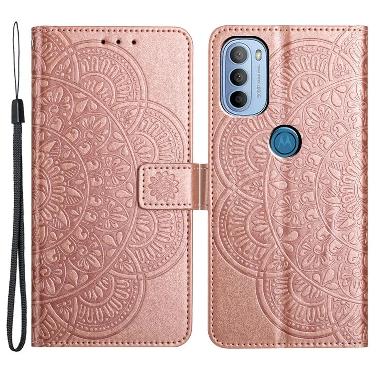 For Motorola Moto G31 4G / Moto G41 4G Case Flower Pattern Wallet Style Phone Cover