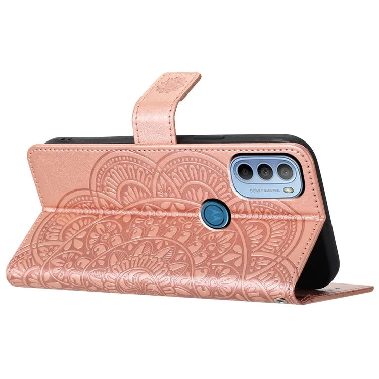 For Motorola Moto G31 4G / Moto G41 4G Case Flower Pattern Wallet Style Phone Cover