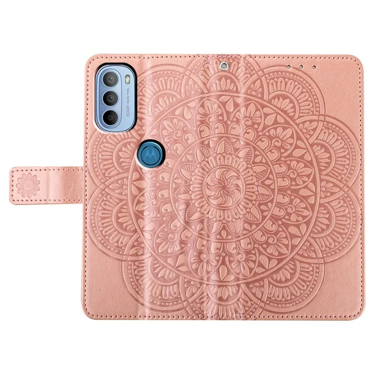 For Motorola Moto G31 4G / Moto G41 4G Case Flower Pattern Wallet Style Phone Cover