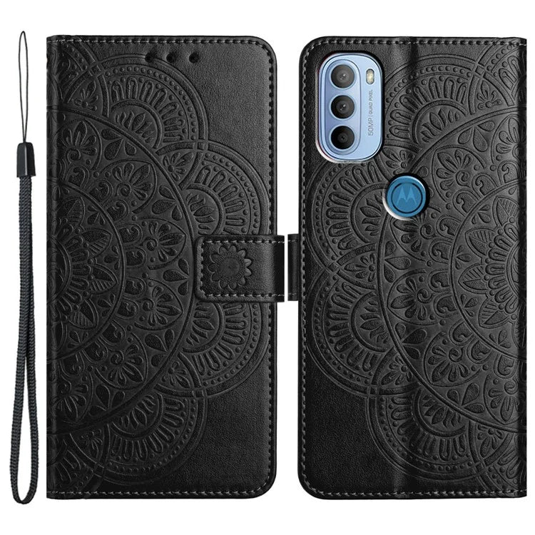 For Motorola Moto G31 4G / Moto G41 4G Case Flower Pattern Wallet Style Phone Cover