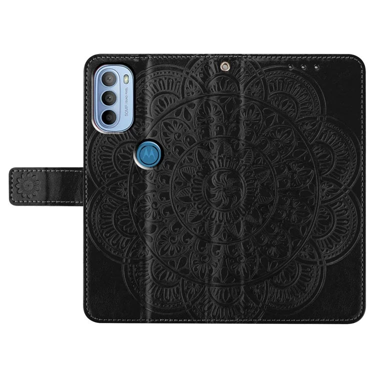 For Motorola Moto G31 4G / Moto G41 4G Case Flower Pattern Wallet Style Phone Cover