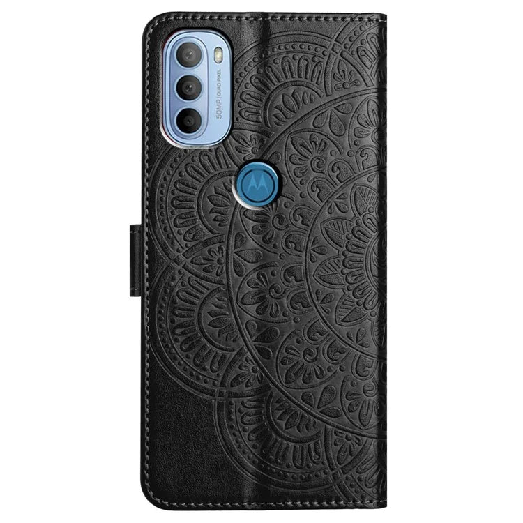 For Motorola Moto G31 4G / Moto G41 4G Case Flower Pattern Wallet Style Phone Cover