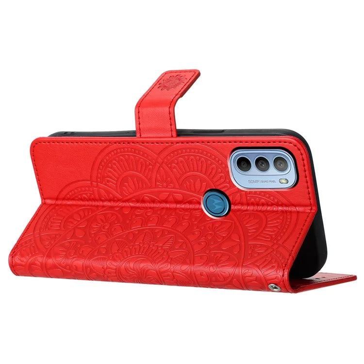 For Motorola Moto G31 4G / Moto G41 4G Case Flower Pattern Wallet Style Phone Cover