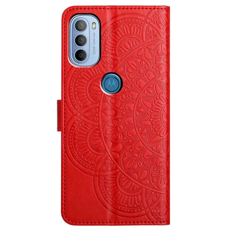 For Motorola Moto G31 4G / Moto G41 4G Case Flower Pattern Wallet Style Phone Cover