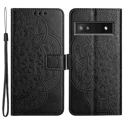 For Google Pixel 7a PU Leather Wallet Case Cover Flower Pattern